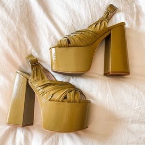 Jeffrey Campbell Green/Yellow Shoes Size 7M